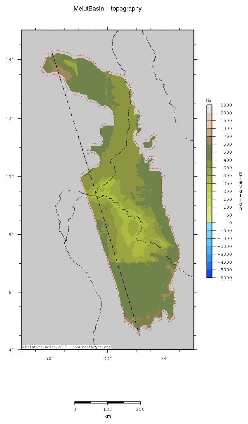Melut Basin location map