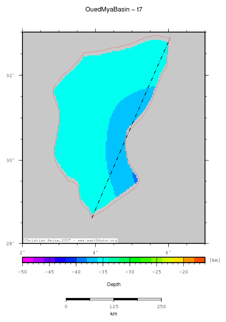 Oued Mya Basin location map