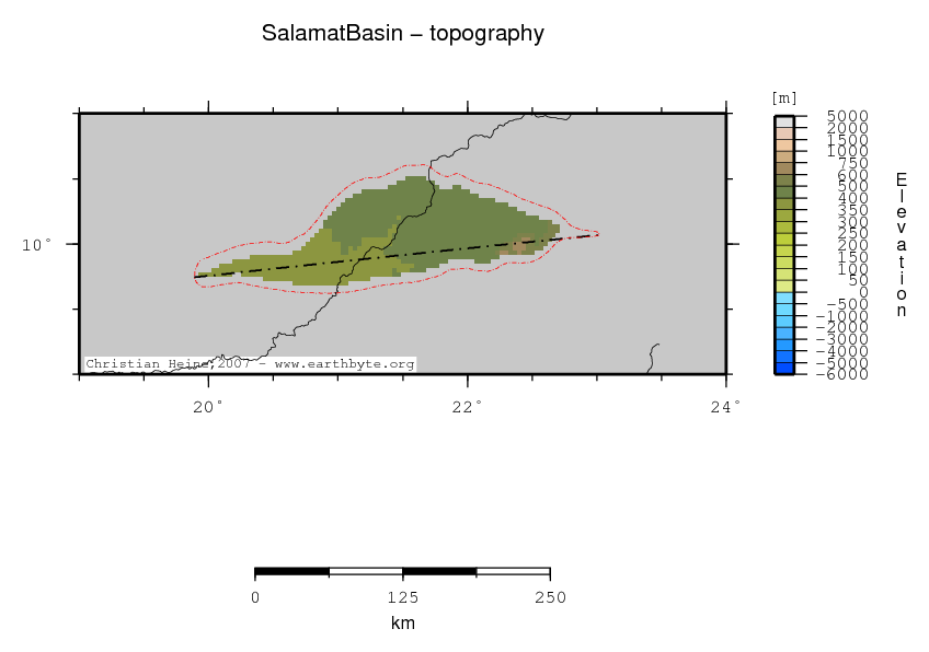 Salamat Basin location map