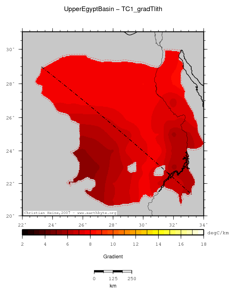 Upper Egypt Basin location map