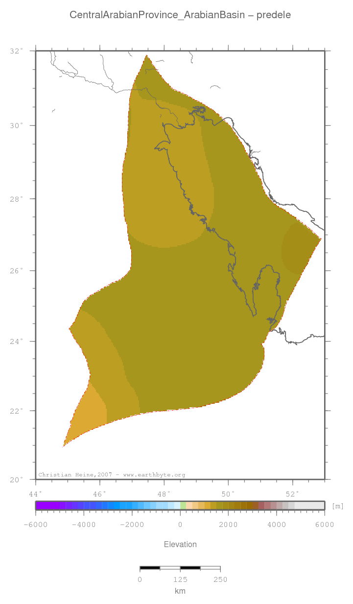 Central Arabian Province (Arabian Basin) location map