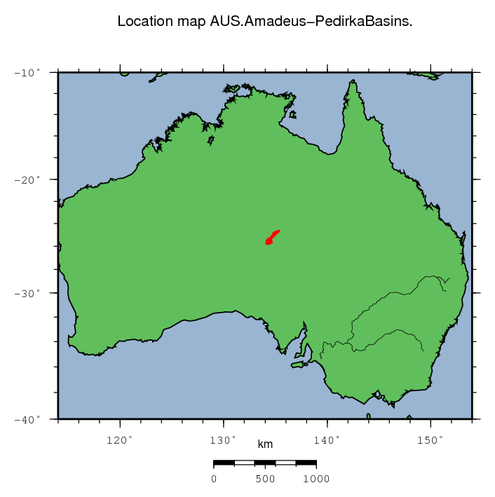 Amadeus-Pedirka Basins location map