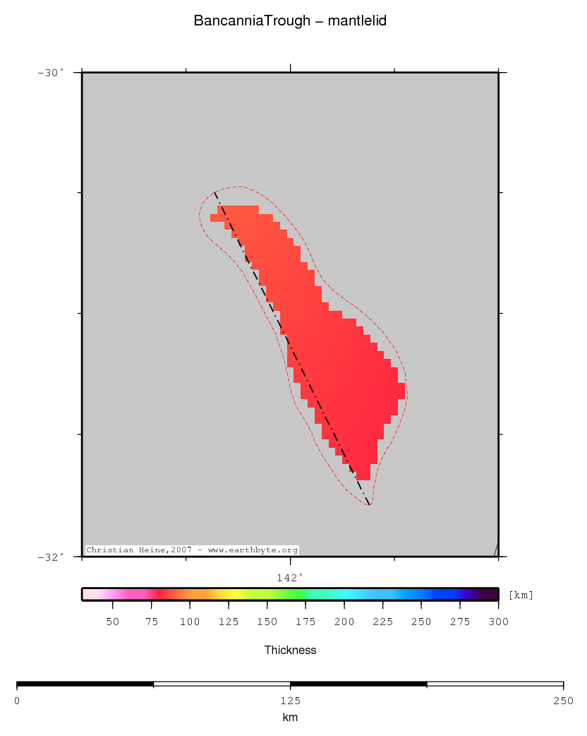 Bancannia Trough location map