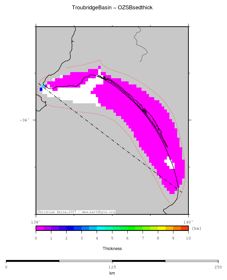Troubridge Basin location map