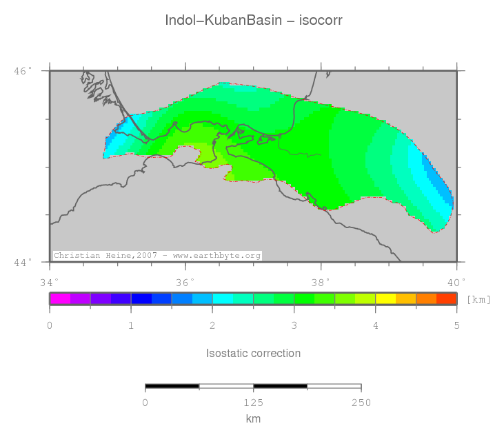 Indol-Kuban Basin location map
