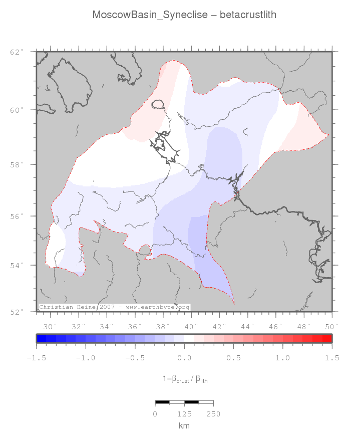 Moscow Basin (Syneclise) location map