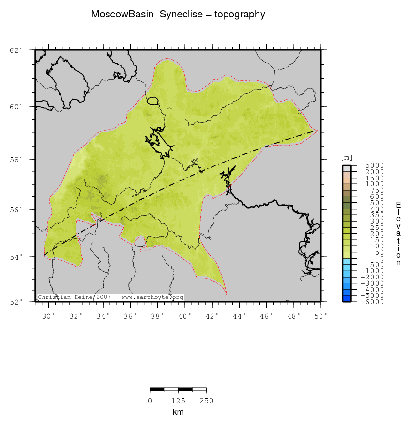 Moscow Basin (Syneclise) location map