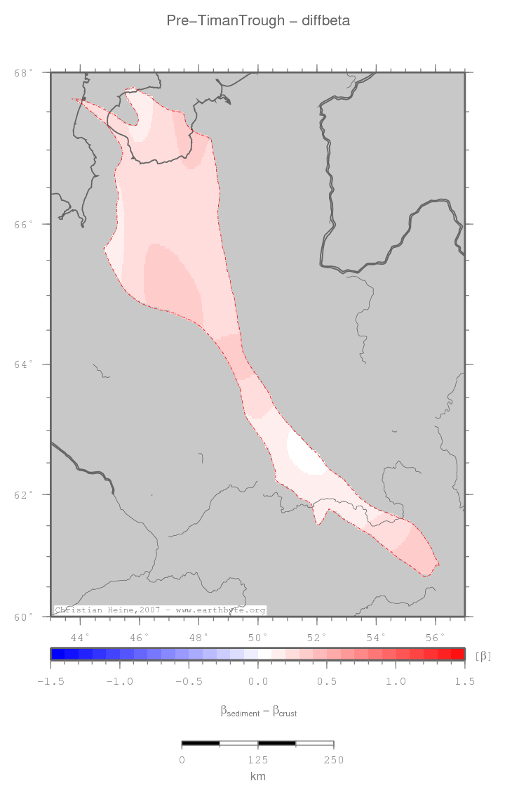 Pre-Timan Trough location map