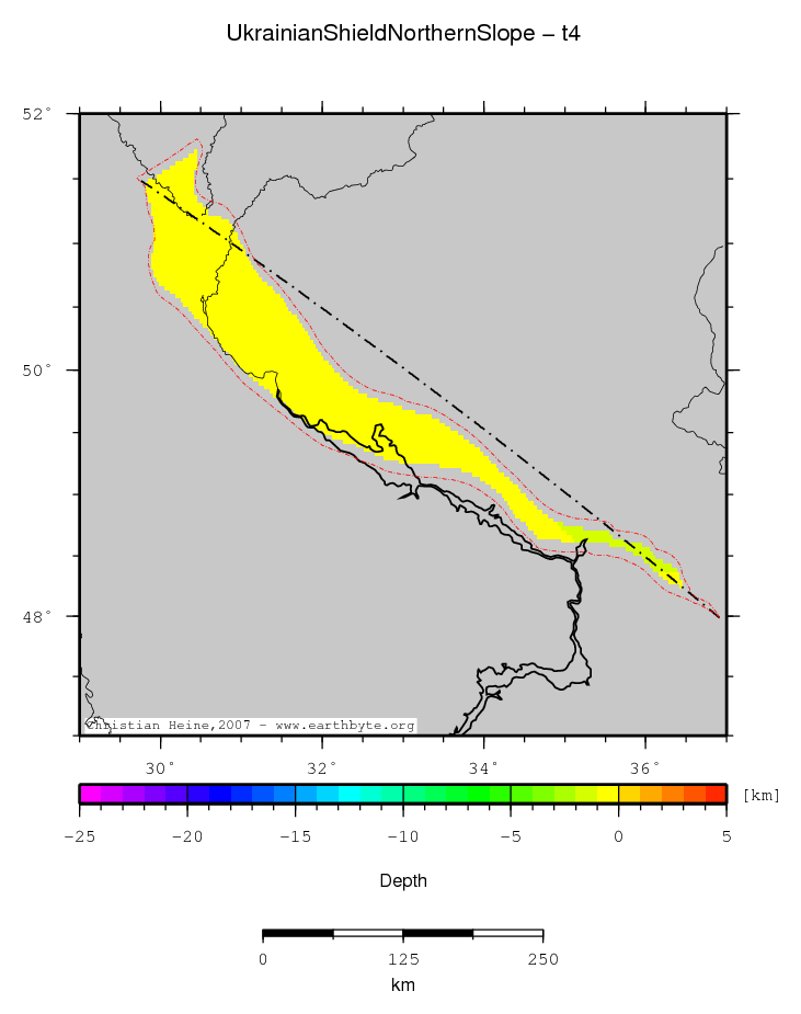 Ukrainian Shield Northern Slope location map
