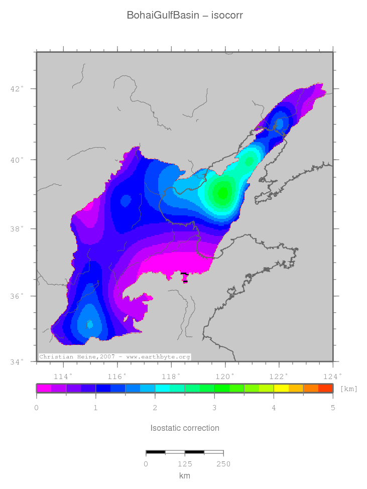 Bohai Gulf Basin location map