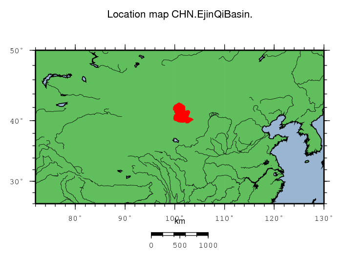 Ejin Qi Basin location map