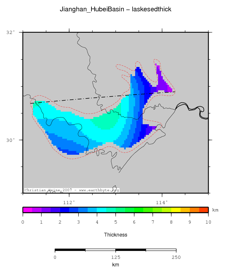 Jianghan (Hubei) Basin location map