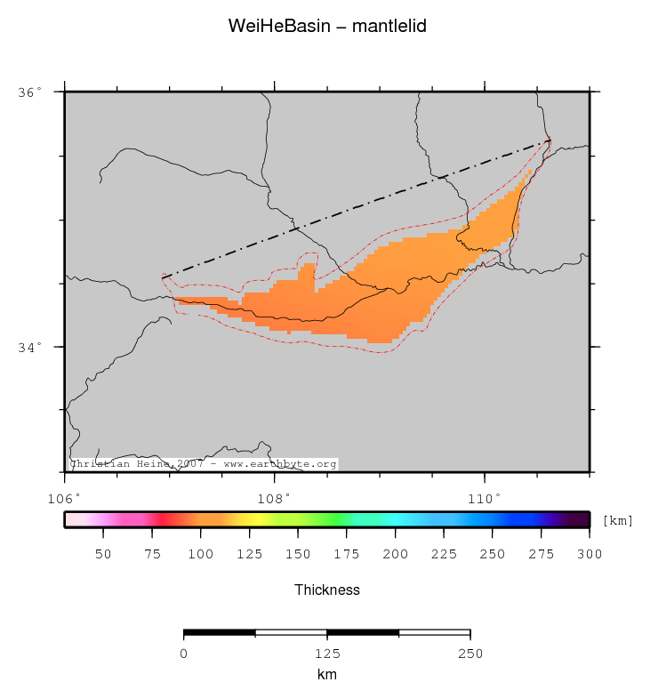 Wei He Basin location map