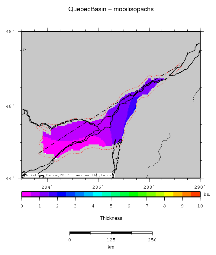 Quebec Basin location map