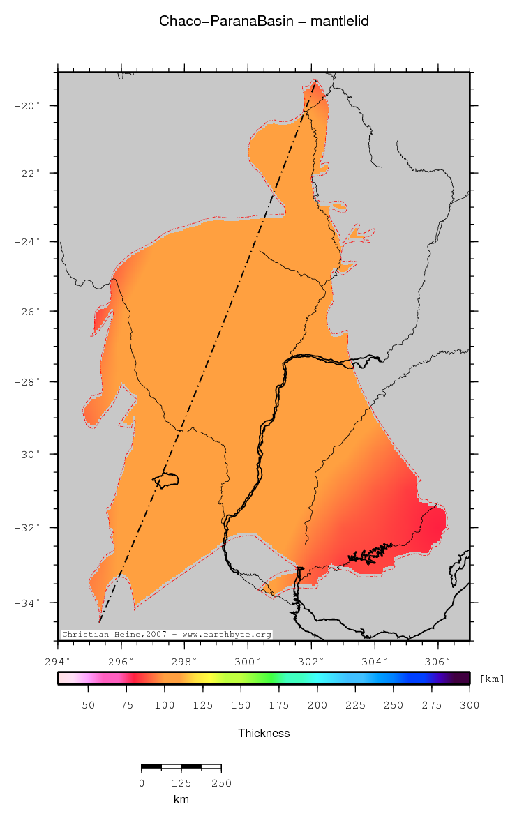 Chaco-Parana Basin location map