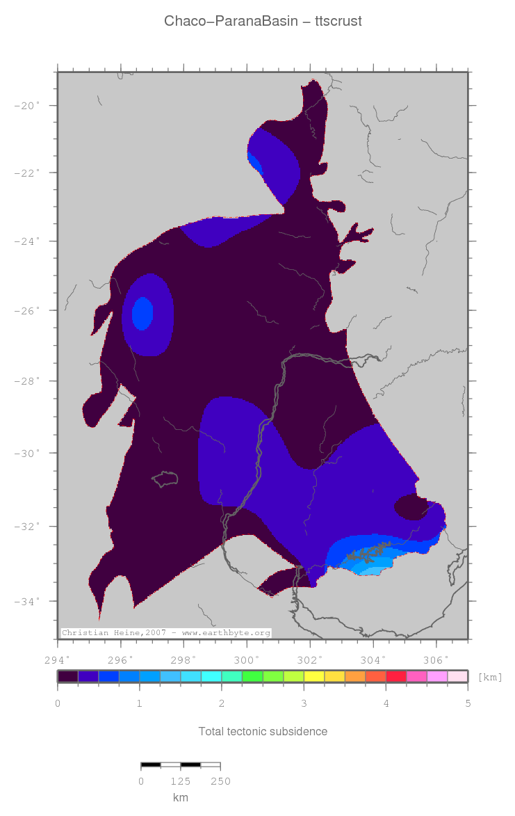 Chaco-Parana Basin location map