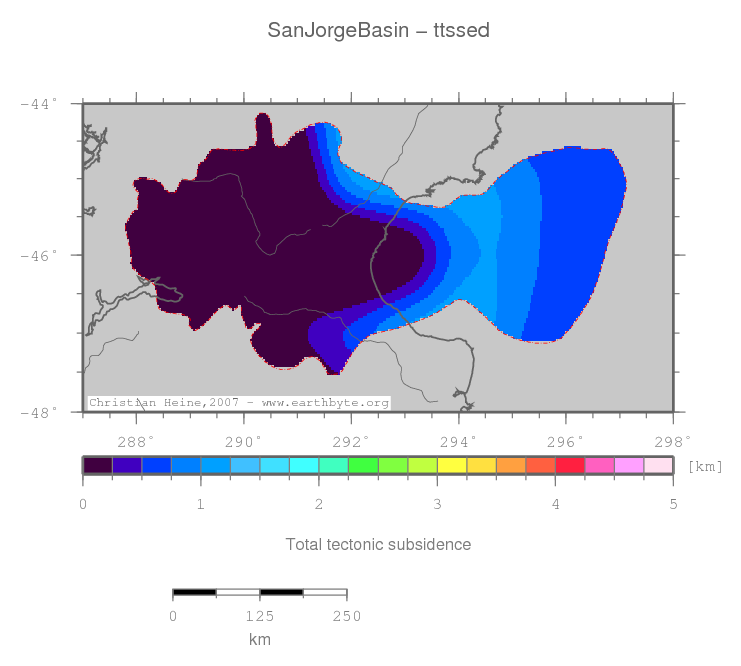 San Jorge Basin location map