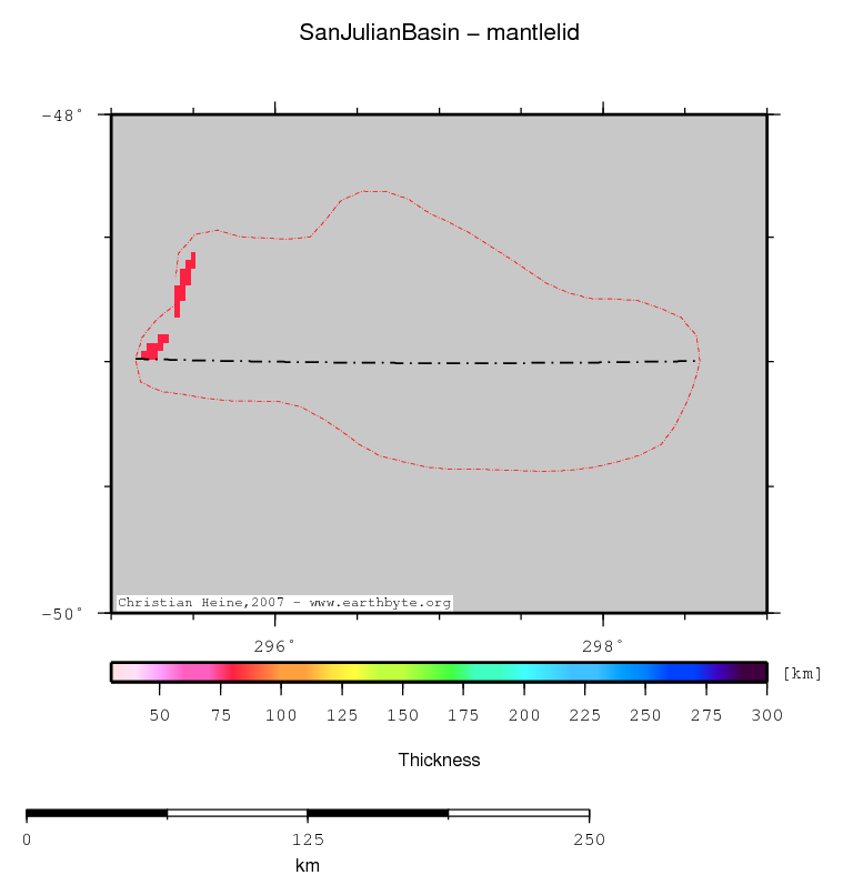 San Julian Basin location map