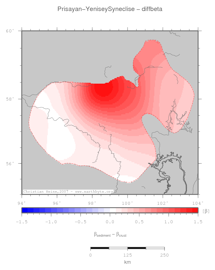 Prisayan-Yenisey Syneclise location map
