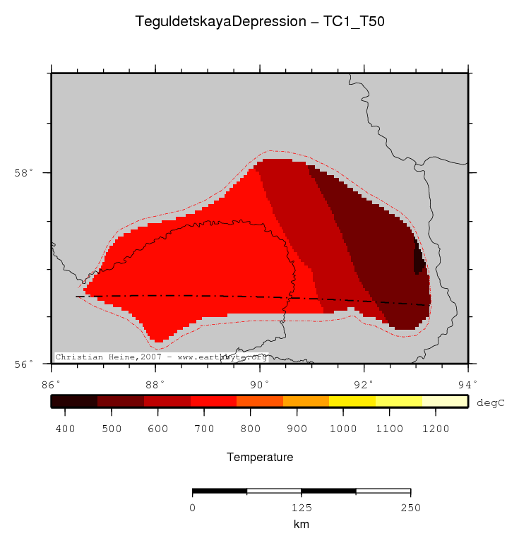 Teguldetskaya Depression location map