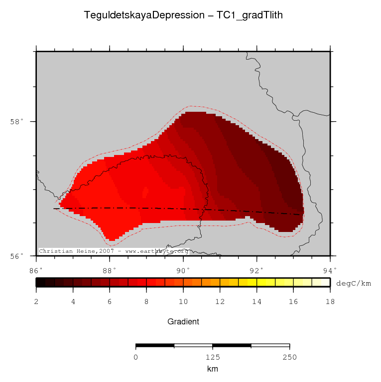 Teguldetskaya Depression location map