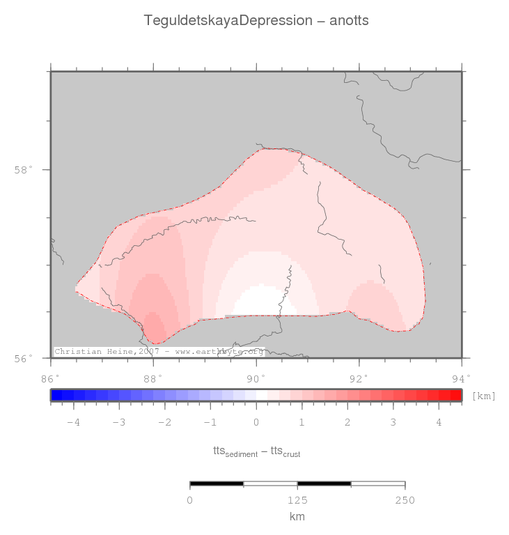 Teguldetskaya Depression location map