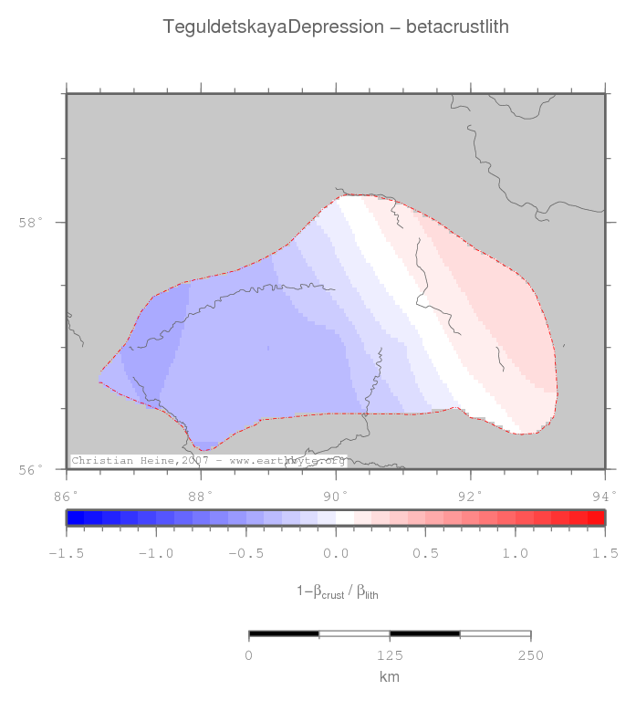 Teguldetskaya Depression location map