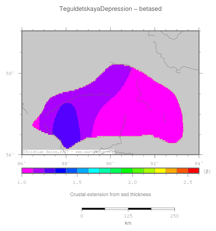 Teguldetskaya Depression location map