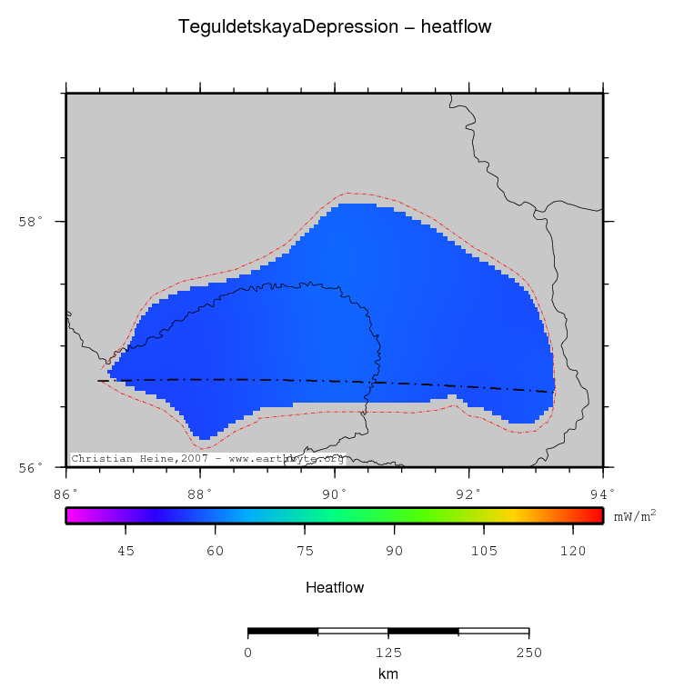 Teguldetskaya Depression location map