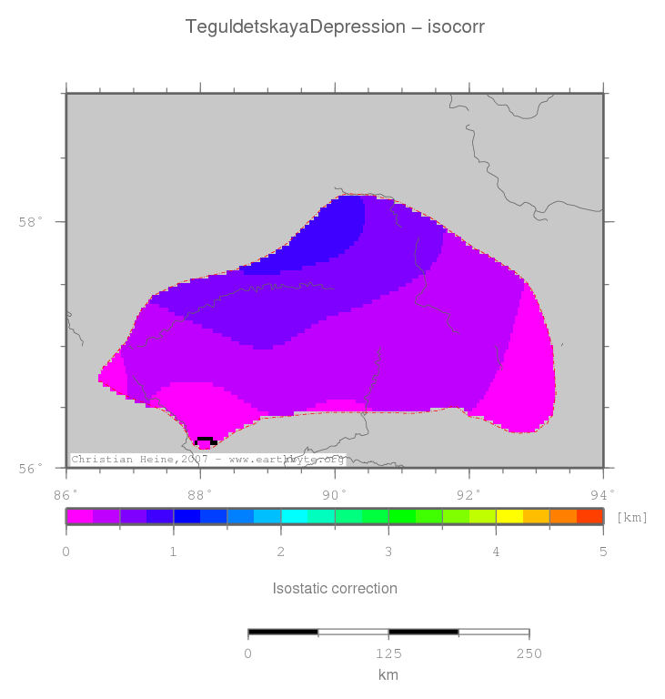 Teguldetskaya Depression location map