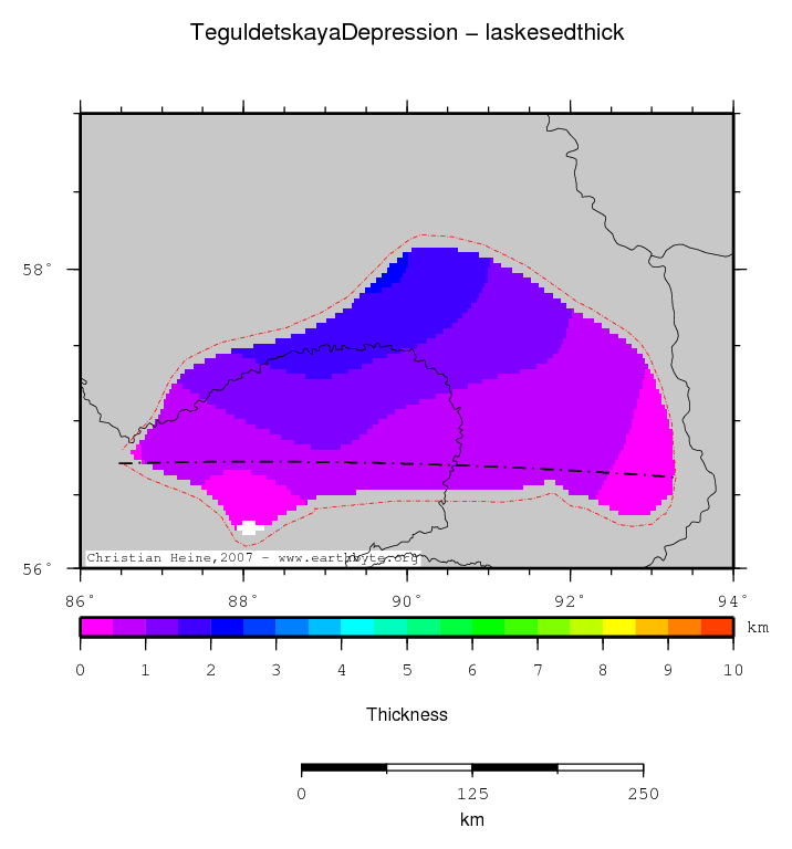 Teguldetskaya Depression location map