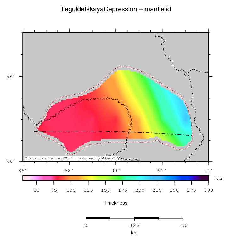 Teguldetskaya Depression location map