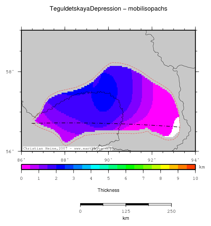 Teguldetskaya Depression location map