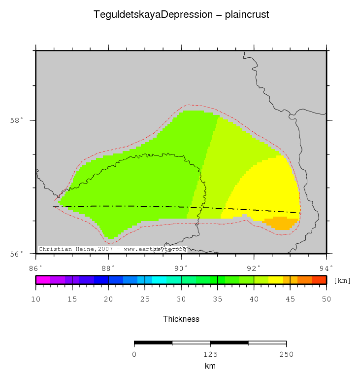Teguldetskaya Depression location map