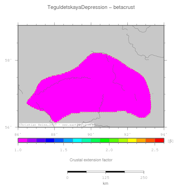Teguldetskaya Depression location map