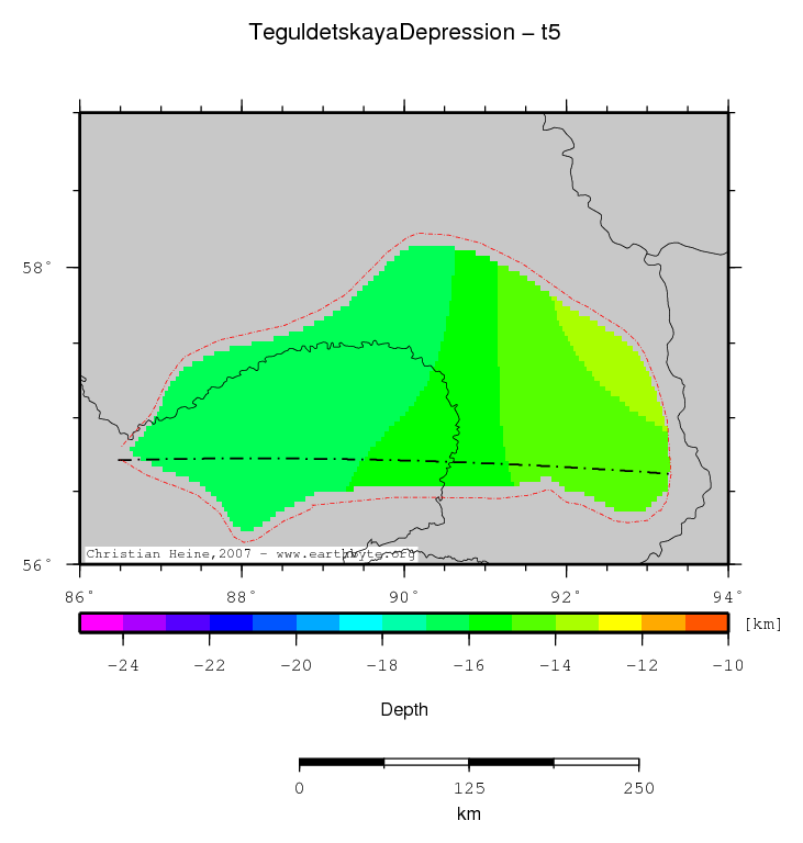 Teguldetskaya Depression location map
