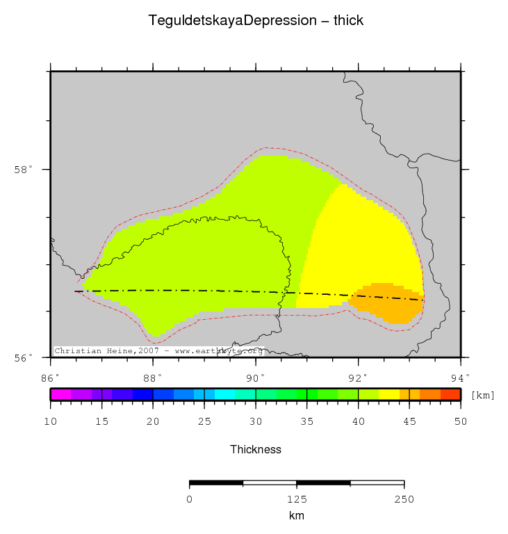 Teguldetskaya Depression location map