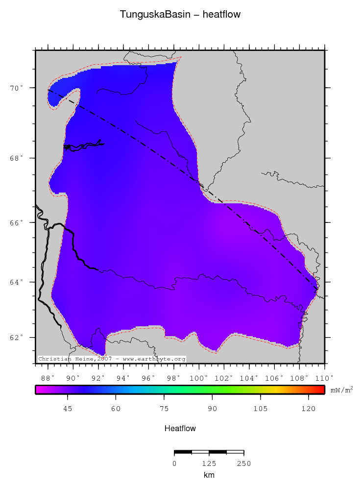 Tunguska Basin location map
