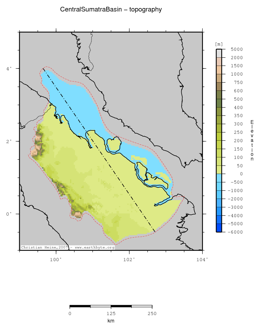 Central Sumatra Basin location map