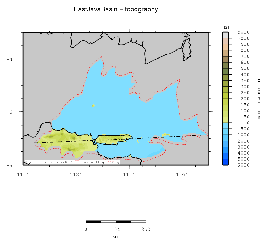 East Java Basin location map