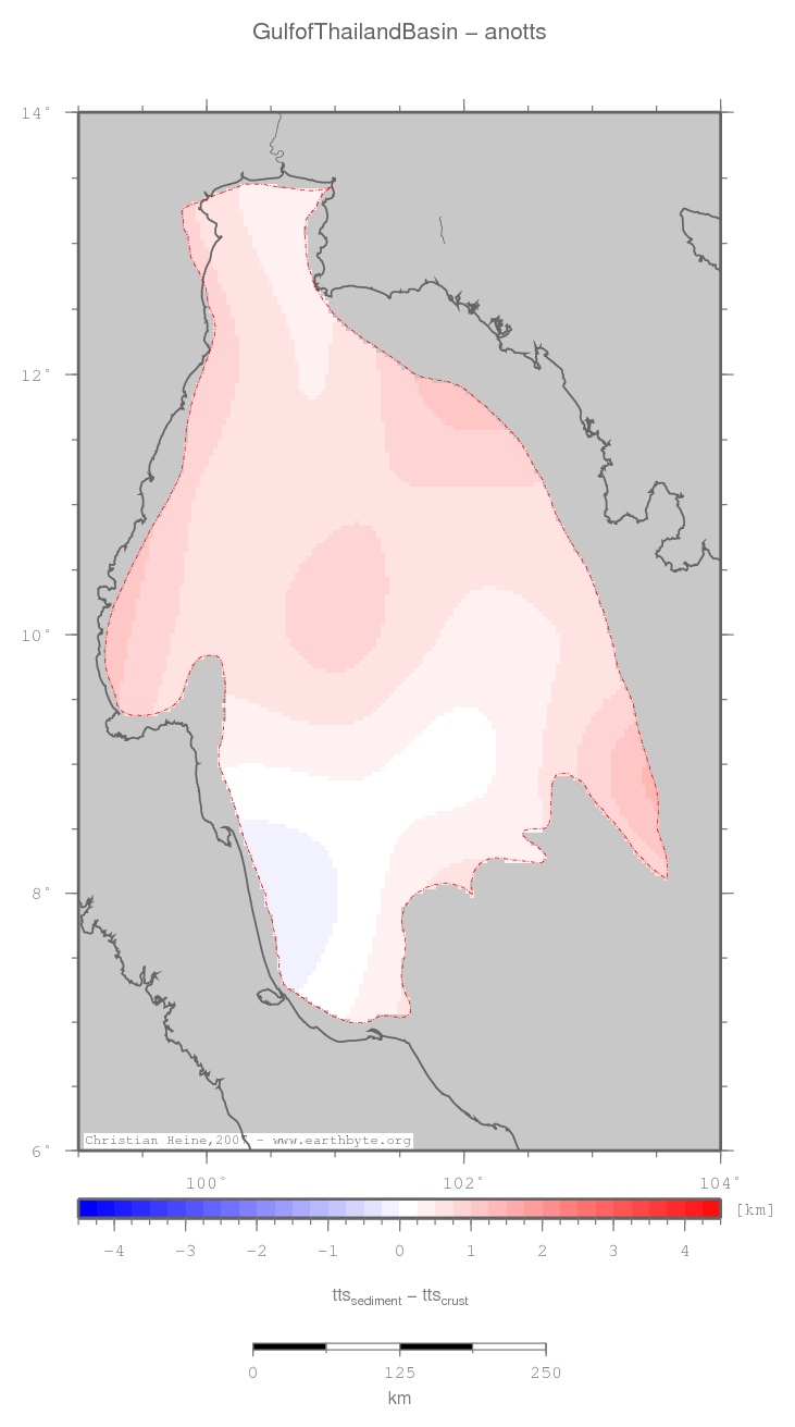 Gulf of Thailand Basin location map