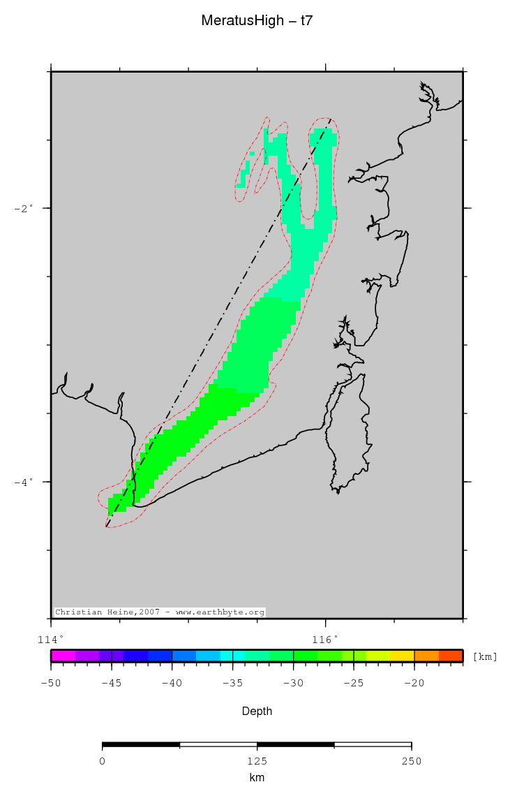 Meratus High location map