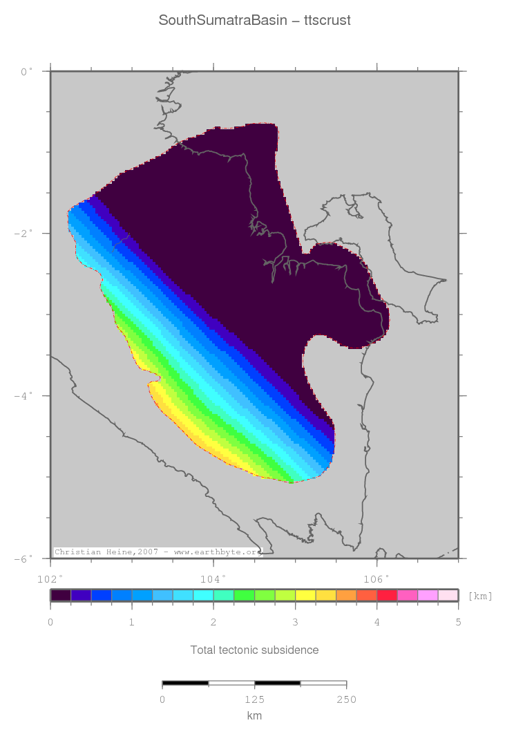 South Sumatra Basin location map